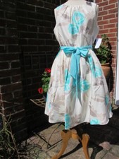 pretty Jessica Howard turquoise rose sash PROM DRESS full skirt uk16 US12 bnwt