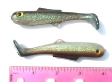 100 HERRING 4"  PADDLE TAIL MINNOWS Bass Fishing Baits SWIMBAITS Saltwater Lures