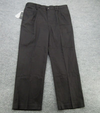 Greg Norman Pants Mens 38x30 Black Pleated Performance Stretch Golf Adult NEW