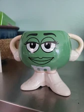 M&M’s Candy Mug 2008 RARE Green w/ High Heels EUC