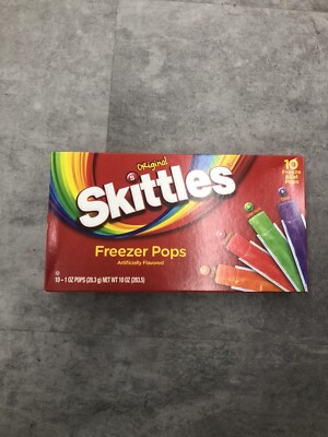 12x Packs Skittles Assorted Flavor Freezer Pops | 10 Pops Per Pack  | 1oz