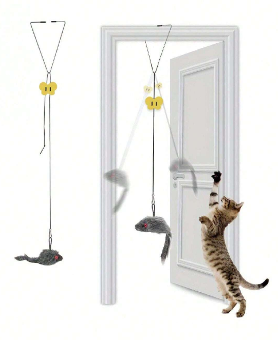 1pc Adjustable Cat Teaser Toy for Interactive Playful Fun - NEW
