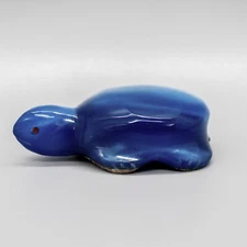 ZUNI FETISH-BLUE BOWLERITE TURTLE FETISH by DAPHNE QUAM-NATIVE AMERICAN