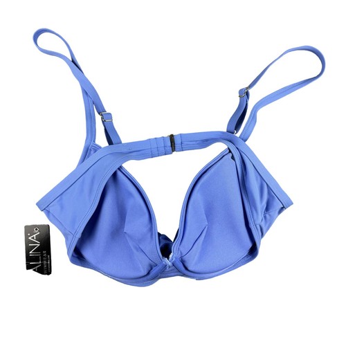 Lindo Top de Bikini CATALINA Para Mujer Extra Grande Azul Traje de Baño Iris Acolchado Nylon Nuevo con Etiquetas - Imagen 2 de 5