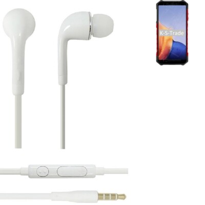 Kopfhörer für Ulefone Armor X9 headset Ohrstöpsel in ear plug weiß