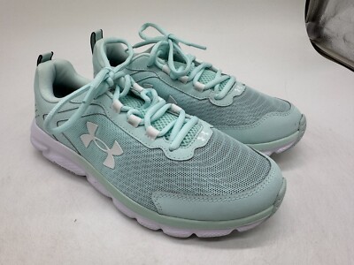 Under Armour Charged Assert 9 Athletic Shoes Womens Green Low Top Sneakers - 9.5