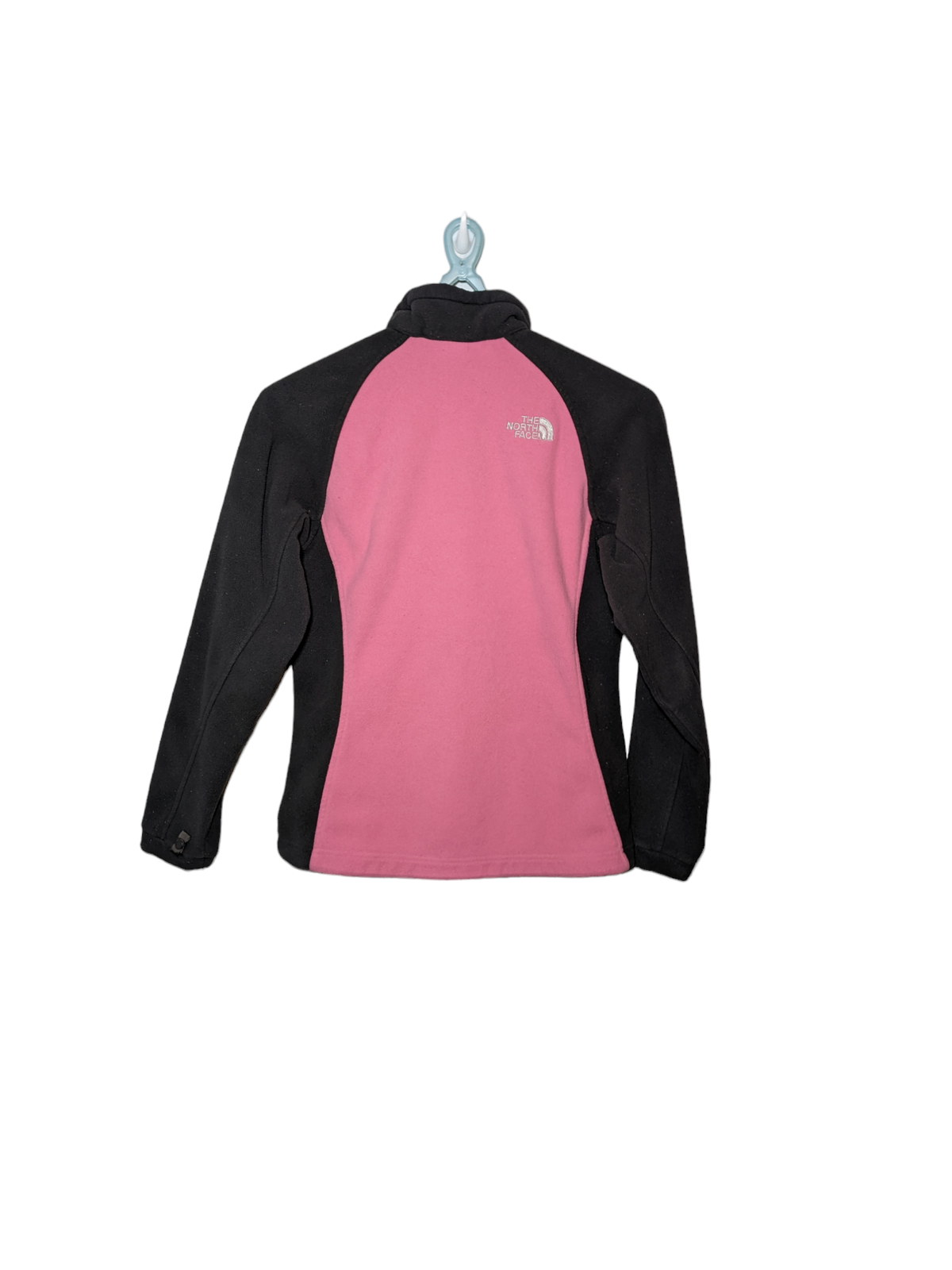 The North Face Women's Full Zip Pink Grey Fleece Jacket Embroidered Logo Size M eBay