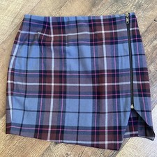 AQUA 90 s Y2K Clueless Blue Pink Schoolgirl Plaid Mini Skirt Size Small
