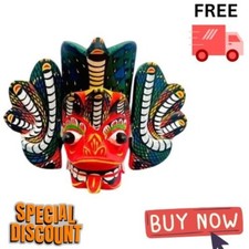 Sri Lankan Handmade Wooden Home Decor Wall Hanging Traditional Mask 10 Inches