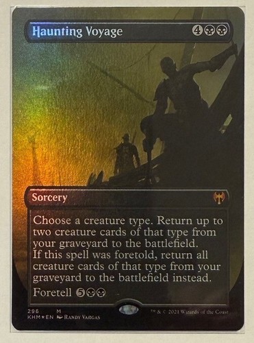 Haunting Voyage Borderless Foil - Mythic - Kaldheim MTG Magic the Gathering