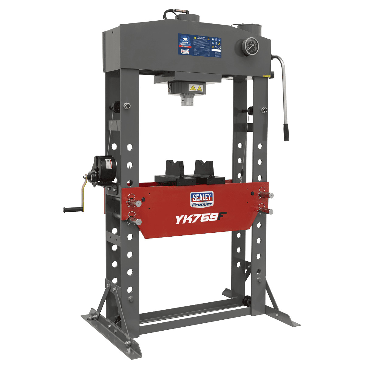 Sealey YK759F Premier Hydraulic Floor Type Press 75 Tonne