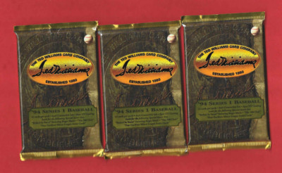 The Ted Willians MLB 1994 Series 1 Baseball 3er Set - Beutel Pack mit 12 Karten