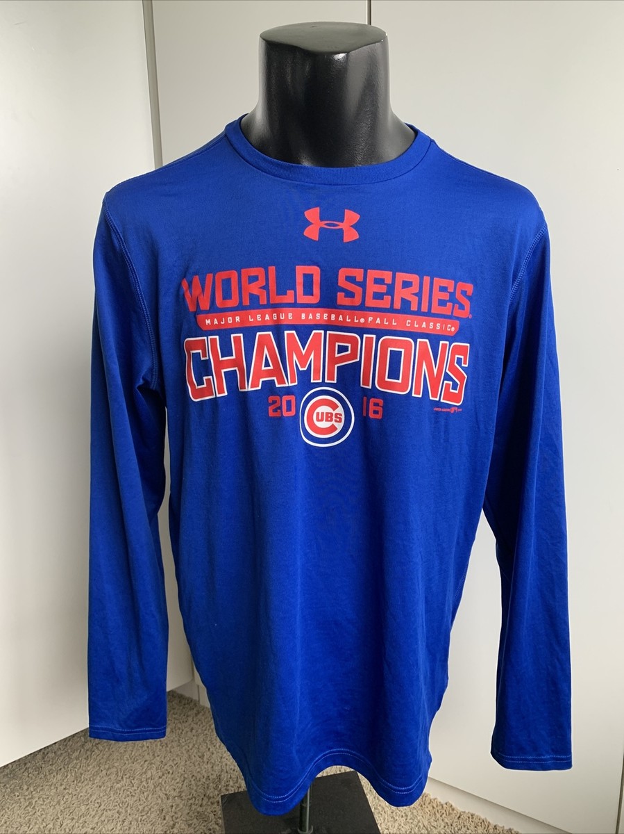 Chicago Cubs men's medium 2016 World Series Champions blue long