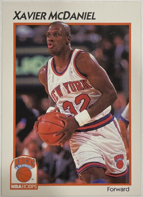 1991-92 NBA Hoops Xavier McDaniel #27 NBA Basketball Card New York
