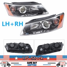 Pair For 2006 2007 2008 Hyundai Sonata Headlights Headlamp Assembly Left & Right