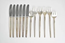 Sterling Silver A Michelsen Tulip Flatware Partial Fork & Knife Set *59