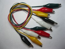 2 set Alligator Test Clip Lead 5 Colors 50cm Cable large-sized 43mm