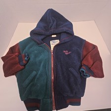 Vintage 80s 90s Oshkosh B'Gosh Baby Gosh Color block Jacket 2T 24M Toddler Hoodi