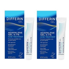 Differin Adapalene Gel 0.1 Acne Treatment 1.6 oz, Pack of 2, Exp 2027/2028