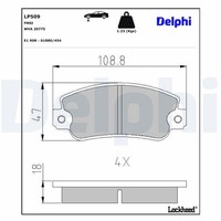 Delphi Bremsbelagsatz, Scheibenbremse LP509