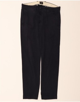 J. CREW Damen Stretch Straight Chino Hose W32 L30 dunkelblau Baumwolle BA02