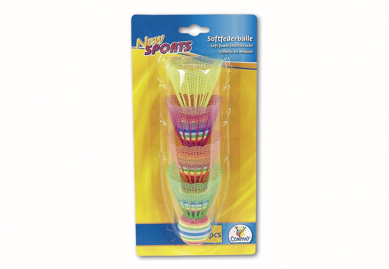 Компания Toy выпускает новые спортивные мягкие воланы на выбор, набор из 4-х разноцветных