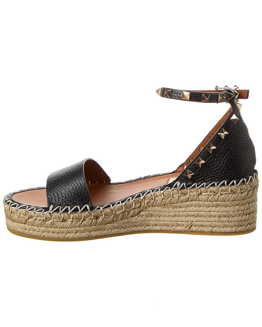 Valentino Rockstud 55 Grainy Leather Platform Sandal Women's  36 thumbnail 2