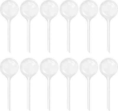 12 PCS Large Plastic Self-Watering Bulbs,Clear Watering Globes,Plant Watering Gl