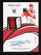 2019 Panini Immaculate Rookie 13/99 Dakota Hudson #37 Patch Auto 0s23