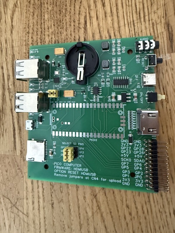 Picomite base board HDMI USb raspberry pi pico with USB HDMI MMBasic card reader
