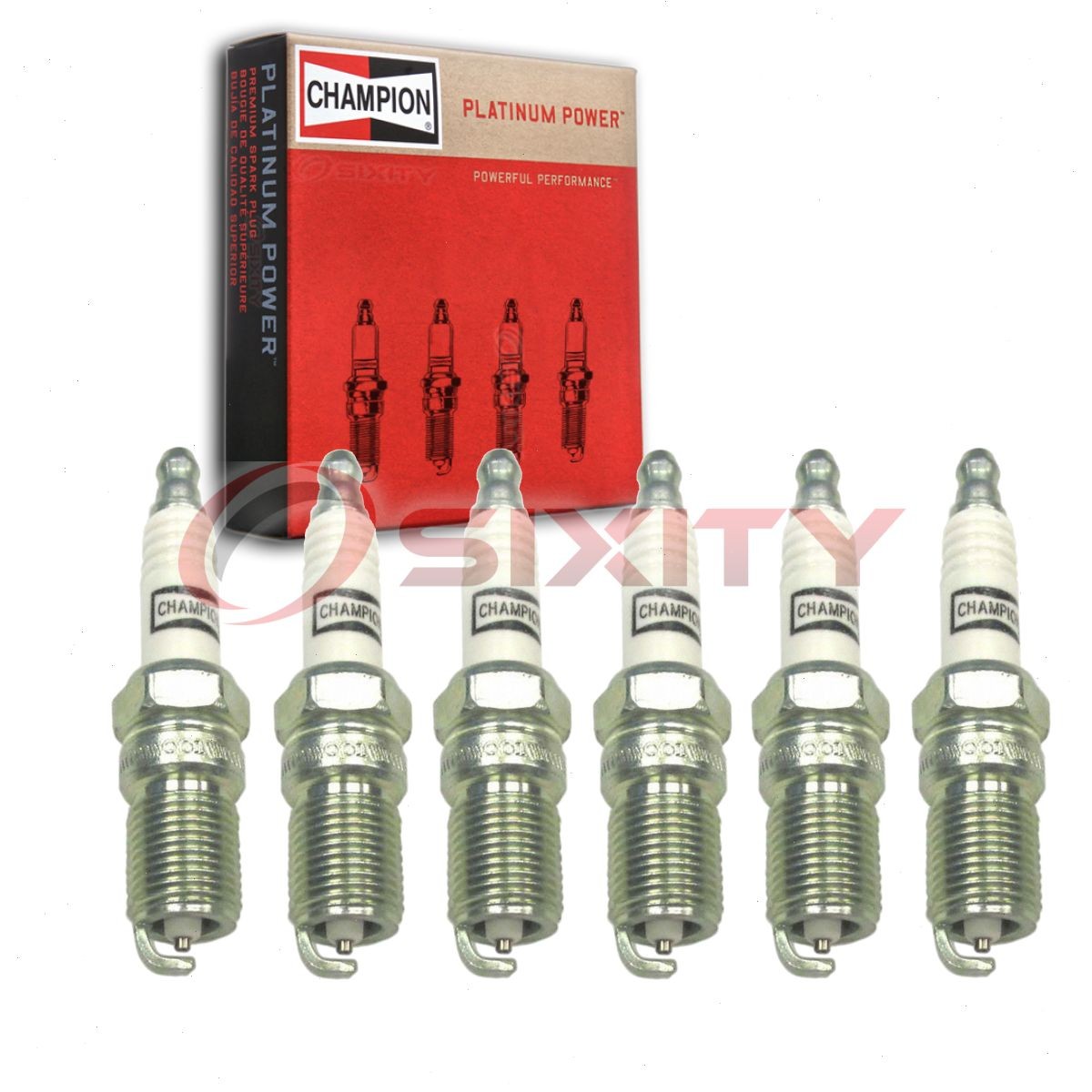 6 pc Champion Platinum Spark Plugs for 1992-1994 Mercury Topaz 3.0L V6 lh