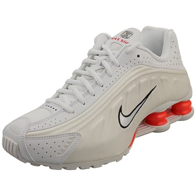 Nike Shox R4 modische Damen-Turnschuhe in White Phantom   6 UK