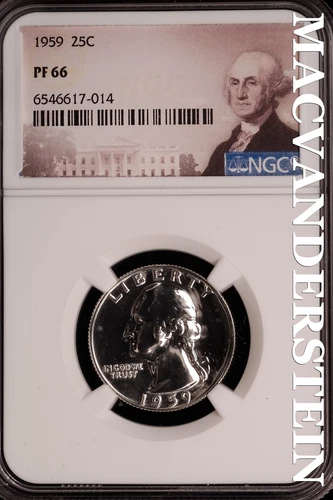 1959 Washington Quarter - NGC PF 66 - Scarce  No Reserve  #SLK508