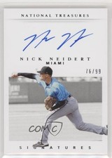 2021 Panini National Treasures Retro Signatures 76/99 Nick Neidert Auto 0c3e