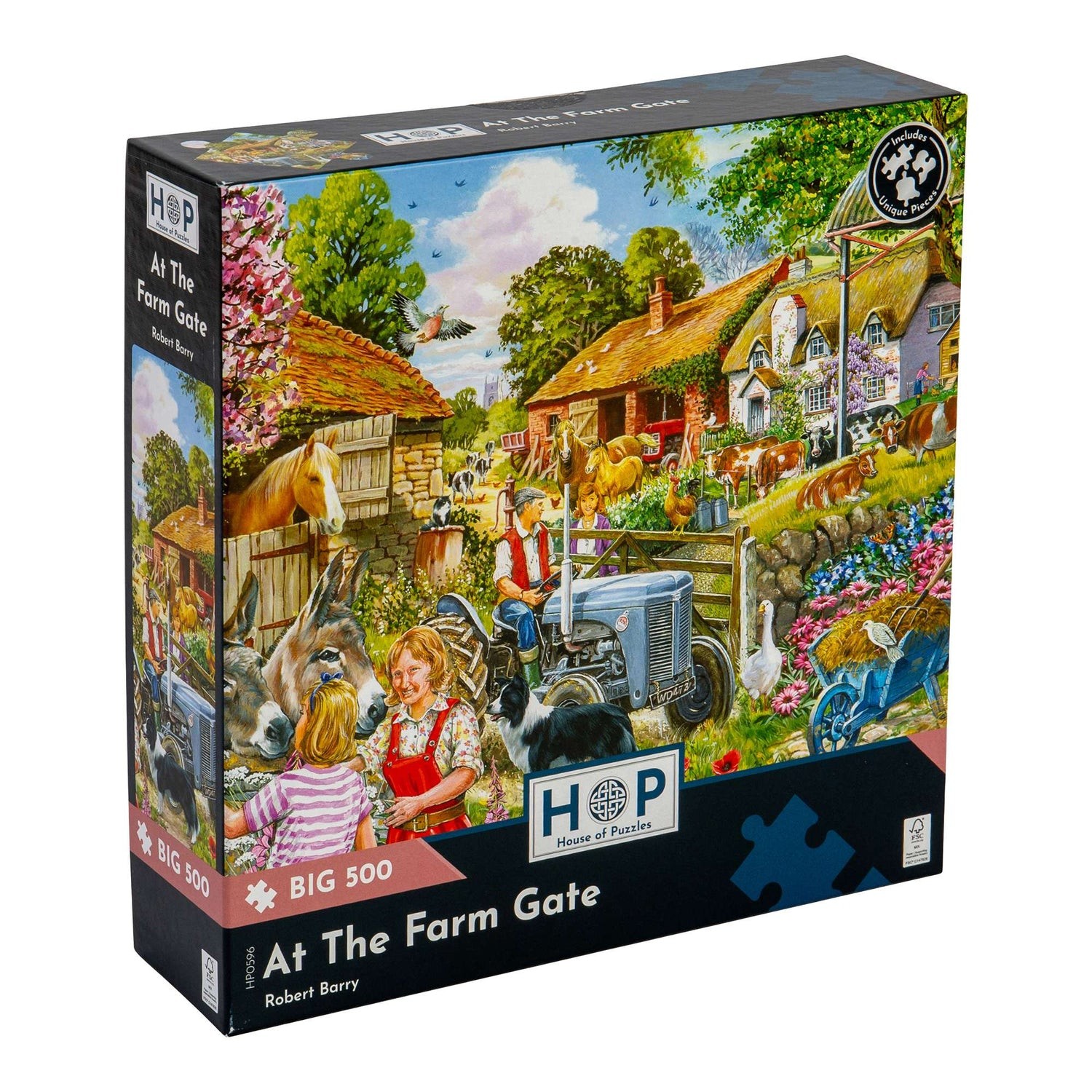 House of Puzzles ""At The Farm Gate""  BIG 500pc Jigsaw Puzzle
