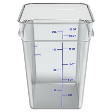 Carlisle 1195607 Squares Clear 22 Quart Food Storage Container