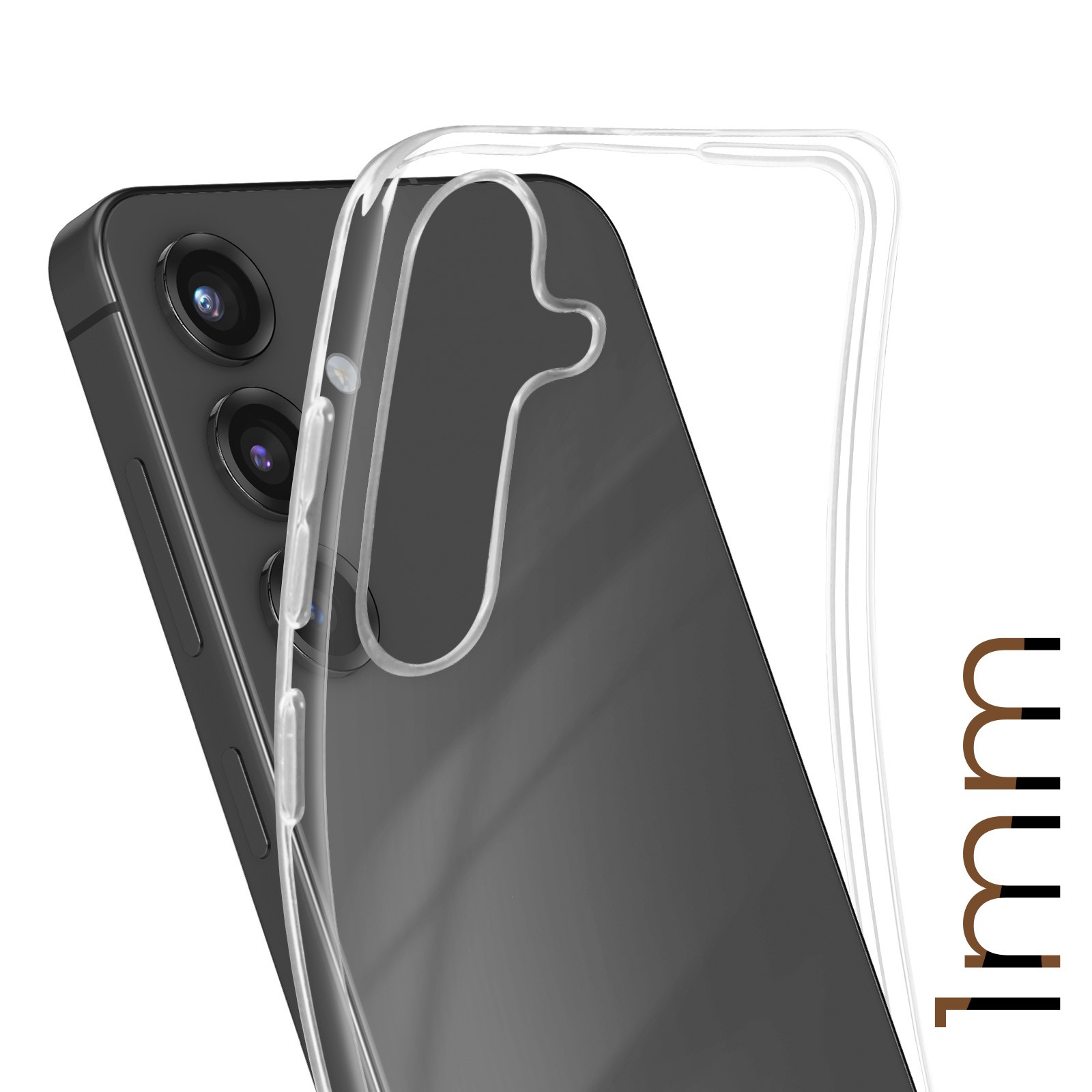 Coque Galaxy S25 fine evite les rayures de camera silicone transparent 1mm - 3