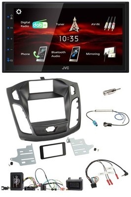 JVC USB Bluetooth Steering Wheel DAB 2DIN Car Stereo for Ford Focus 2011-2014