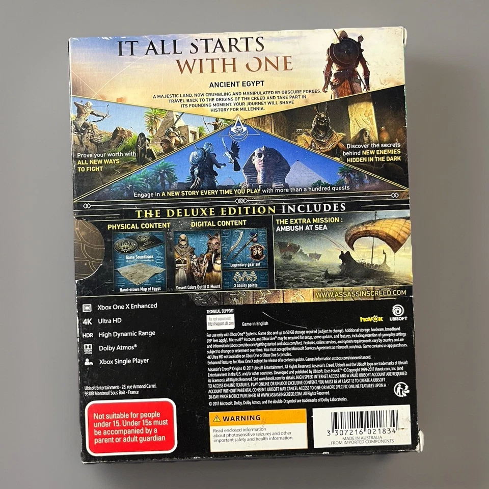 Assassin's Creed Origins - Deluxe Edition w/ Map & Soundtrack CD *Xbox One Game* - Image 3 of 4