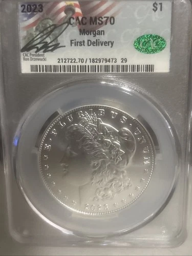 2023-P Morgan Silver Dollar CAC MS70 First Delivery