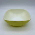 Vintage Pyrex 4.5" Primary Yellow Square 12 Oz Hostess Bowl 410 USA Ovenware
