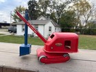Vintage Tonka No. 50 Steam Shovel Construction Red Pressed Steel Toy