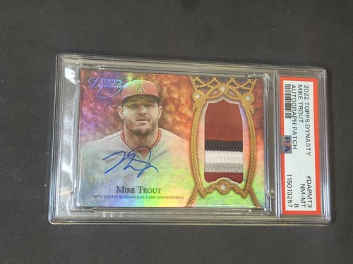 2022 Topps Dynasty Mike Trout Auto 4 color relic /10 PSA 8