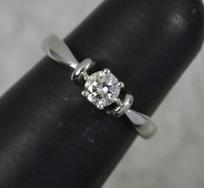 Platinum and 0.29ct Diamond Solitaire Engagement Ring