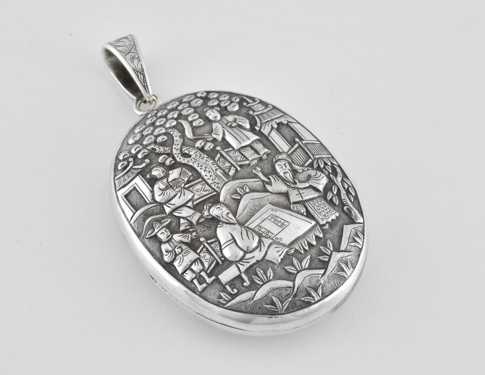 Antique Victorian Solid Silver Oversized Chinoise… - image 2