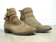WOMENS FAT FACE BROWN ZIP UP SUEDE ANKLE BOOTS SIZE UK 5 EU 38 Tan Buckle Strap