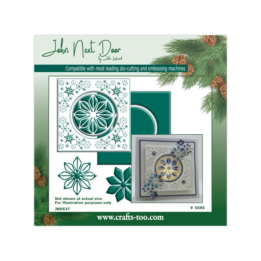 John Next Door Metal Cutting Dies Christmas Snow Crystal Frameworker JND537