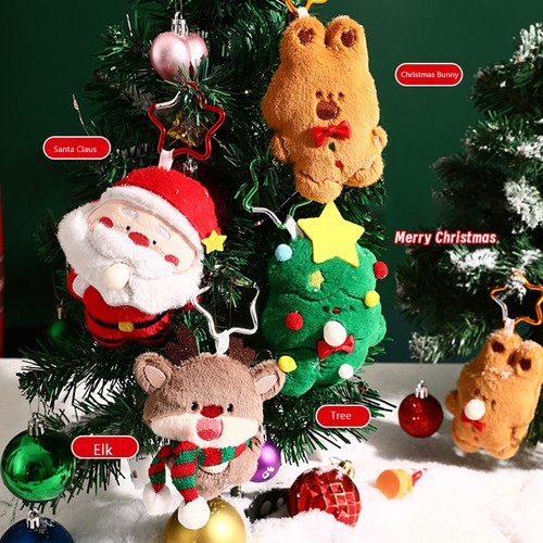 Elk Christmas Tree Pendant Unzip Bag Pendant New Christmas Key Chain