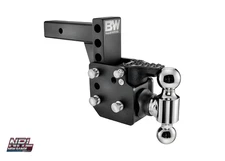 B&W TS10053B Tow & Stow Dual-Ball Pintle Hitch – 6″ Drop / 4″ Rise