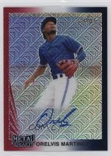 2020 Leaf Metal Draft 1990 Red White & Blue Mojo 3/3 Orelvis Martinez Auto 13u1